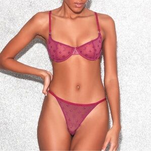 NWT FLEUR DU MAL LOGO THONG - SIZE 2